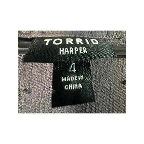 Torrid Harper Washable Gauze Pullover Sleeveless Top – Gray – Size 4X Plus - Picture 5 of 7
